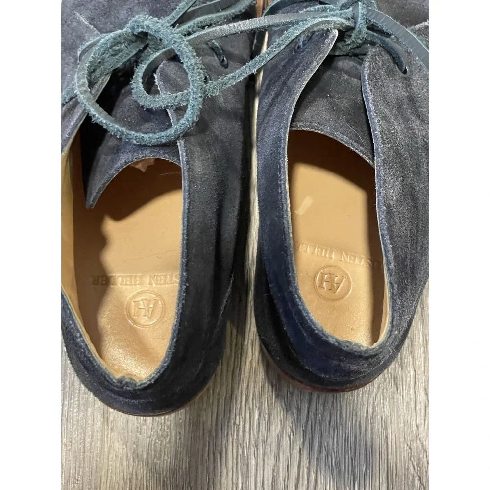 Austen Heller Shoes Chukka Men's Size 9 Blue Suede Leather Lace Up Boots‎